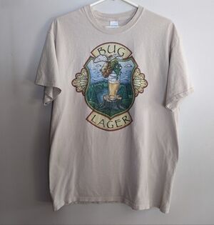 The Liberal Cup Pub Hallowell Maine Bug Lager T-shirt, Large